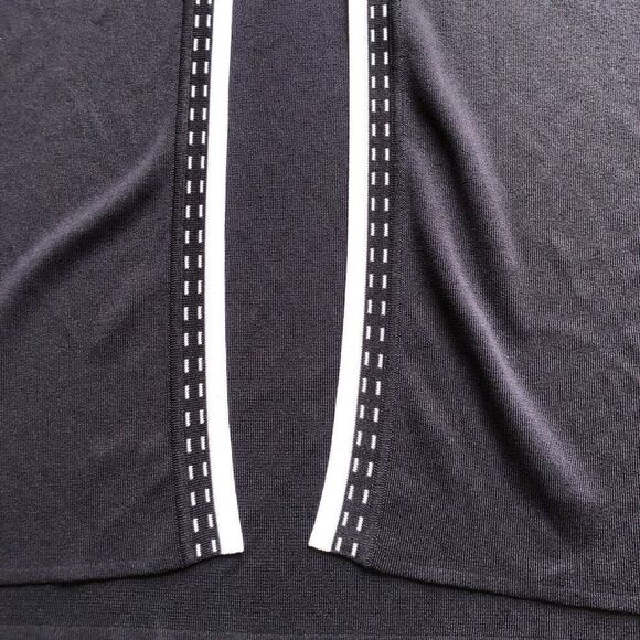 Exclusively Misook Open Front Collared Cardigan Dark Blue White Size 3X A2826 - Picture 2 of 7